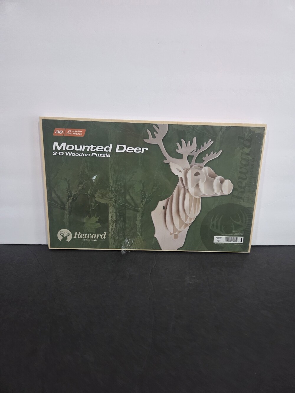 Mounted Deer 3-D Wooden Puzzle - Natural Wood